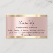プロフェッショナルメイクアップアーティストピンクウェシンラッシュドリップ 名刺 (裏面)
