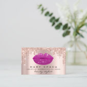 プロフェッショナルメイクアップアーティストピンクドリップズリップグリッター 名刺 (スタンド正面)