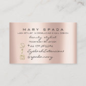 プロフェッショナルメイクアップアーティストピンクドリップズリップグリッター 名刺 (裏面)