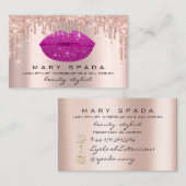 プロフェッショナルメイクアップアーティストピンクドリップズリップグリッター 名刺 (正面/裏面)