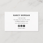 プロフェッショナルメイクアップアーティストフォトコラージュ 名刺 (裏面)