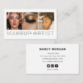プロフェッショナルメイクアップアーティストフォトコラージュ 名刺 (正面/裏面)