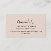 プロフェッショナルメイクアップアーティストブラウンまつ毛金ゴールドVIP 名刺 (裏面)