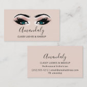 プロフェッショナルメイクアップアーティストブルーアイドラッシュ金ゴールドVIP 名刺 (正面/裏面)