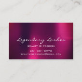 プロフェッショナルメイクアップアーティストホログラフィパープルベリー 名刺 (裏面)