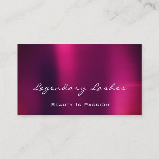 プロフェッショナルメイクアップアーティストホログラフィパープルベリー 名刺 (正面)