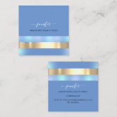 プロフェッショナルメイクアップアーティストホログラフピンクブルー スクエア名刺 (正面/裏面)