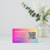 プロフェッショナルメイクアップアーティストモダンデザイン 名刺 (スタンド正面)