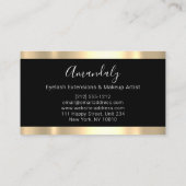 プロフェッショナルメイクアップアーティストラッシュアイズグリッターブラック 名刺 (裏面)