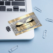 プロフェッショナルメイクアップアーティストラッシュイベントグレー金ゴールド 名刺