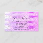プロフェッショナルメイクアップアーティストラッシュエクステンションピンク 名刺 (裏面)
