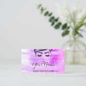 プロフェッショナルメイクアップアーティストラッシュエクステンションピンク 名刺 (スタンド正面)