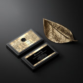 プロフェッショナルメイクアップアーティストラッシュカスタムロゴ金ゴールド 名刺