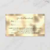 プロフェッショナルメイクアップアーティストラッシュカスタムロゴ金ゴールドV 名刺 (裏面)