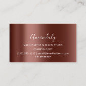 プロフェッショナルメイクアップアーティストラッシュズバラ未来的 名刺 (裏面)