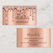 プロフェッショナルメイクアップアーティストラッシュバラ赤面金ゴールド 名刺 (正面/裏面)