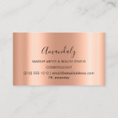 プロフェッショナルメイクアップアーティストラッシュバラ赤面金ゴールド 名刺 (裏面)