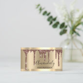 プロフェッショナルメイクアップアーティストラッシュバラ金ゴールドセピア 名刺 (スタンド正面)