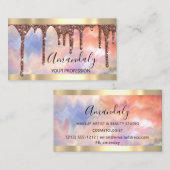 プロフェッショナルメイクアップアーティストラッシュバラ金ゴールド自筆法 名刺 (正面/裏面)