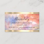 プロフェッショナルメイクアップアーティストラッシュバラ金ゴールド自筆法 名刺 (裏面)