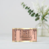 プロフェッショナルメイクアップアーティストラッシュバラ金ゴールド銅 名刺 (スタンド正面)