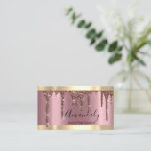 プロフェッショナルメイクアップアーティストラッシュバラ金ゴールド モダン 名刺 (スタンド正面)