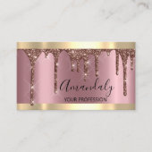 プロフェッショナルメイクアップアーティストラッシュバラ金ゴールド モダン 名刺 (正面)