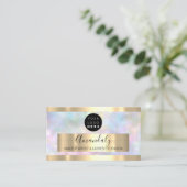 プロフェッショナルメイクアップアーティストラッシュロゴホログラフィック 名刺 (スタンド正面)