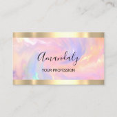 プロフェッショナルメイクアップアーティストラッシュ金ゴールド自筆証書 名刺 (正面)