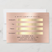 プロフェッショナルメイクアップアーティストラッズエクステンション金ゴールド 招待状 (裏面)