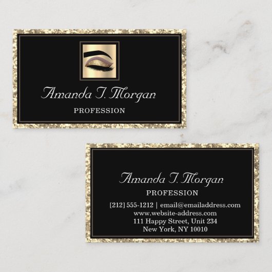 プロフェッショナルメイクアップアーティストラッズマイクロブラディング 名刺 (正面/裏面)