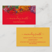 プロフェッショナルメイクアップアーティストレインボー抽象芸術 名刺 (正面/裏面)