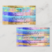 プロフェッショナルメイクアップアーティストロゴホログラフ芸術的 名刺 (正面/裏面)