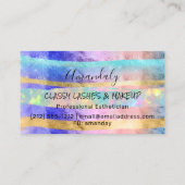 プロフェッショナルメイクアップアーティストロゴホログラフ芸術的 名刺 (裏面)