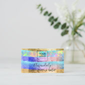 プロフェッショナルメイクアップアーティストロゴホログラフ芸術的 名刺 (スタンド正面)