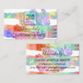 プロフェッショナルメイクアップアーティストロゴ絵を描ホログラフグラフ 名刺 (正面/裏面)