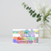 プロフェッショナルメイクアップアーティストロゴ絵を描ホログラフグラフ 名刺 (スタンド正面)