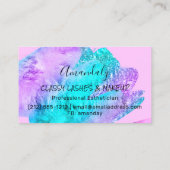 プロフェッショナルメイクアップアーティストロ絵を描ゴPurplePink 名刺 (裏面)