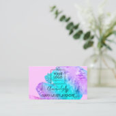 プロフェッショナルメイクアップアーティストロ絵を描ゴPurplePink 名刺 (スタンド正面)