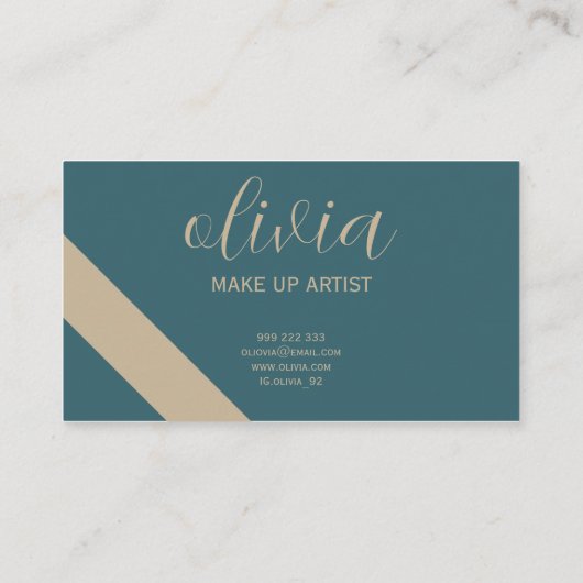 プロフェッショナルメイクアップアーティスト向け名刺 名刺 (裏面)