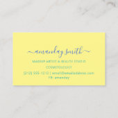 プロフェッショナルメイクアップアーティスト抽象芸術アートワーク灰色 名刺 (裏面)