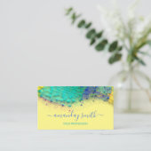 プロフェッショナルメイクアップアーティスト抽象芸術アートワーク灰色 名刺 (スタンド正面)