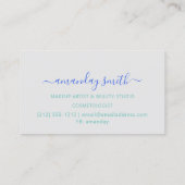 プロフェッショナルメイクアップアーティスト抽象芸術アートワーク灰色 名刺 (裏面)