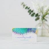 プロフェッショナルメイクアップアーティスト抽象芸術アートワーク灰色 名刺 (スタンド正面)