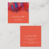 プロフェッショナルメイクアップアーティスト抽象芸術ストローク スクエア名刺 (正面/裏面)