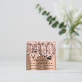 プロフェッショナルメイクアップアーティスト爪、 ネイルマニキュアバラ スクエア名刺 (スタンド正面)