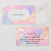 プロフェッショナルメイクアップアーティスト爪、 ネイルラッシュホログラフ 名刺 (正面/裏面)