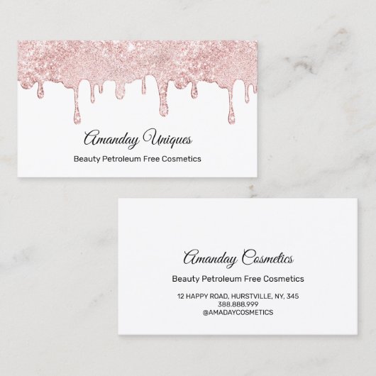 プロフェッショナルメイクアップアーティスト爪、 ネイル化粧品 名刺 (正面/裏面)