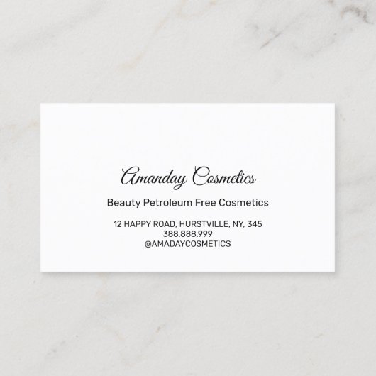 プロフェッショナルメイクアップアーティスト爪、 ネイル化粧品 名刺 (裏面)