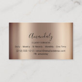 プロフェッショナルメイクアップアーティスト睫毛バラ金ゴールド 名刺 (裏面)